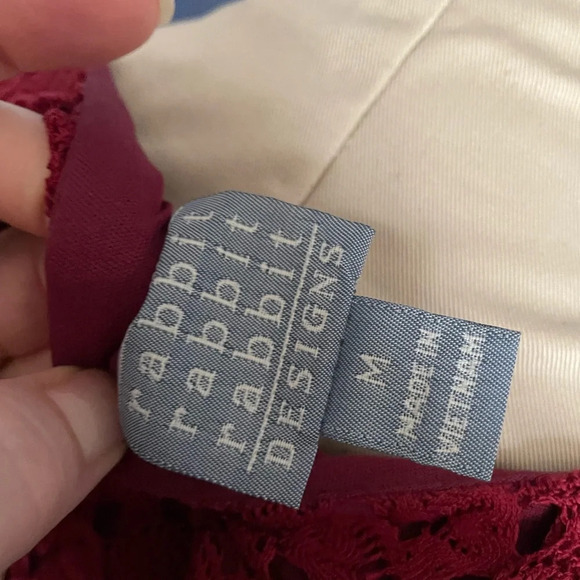 Red Knitted Overlay Midi Dress - Picture 9 of 9